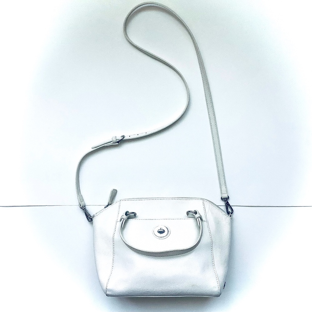 🇨🇦 DANIER White Leather Crossbody Purse